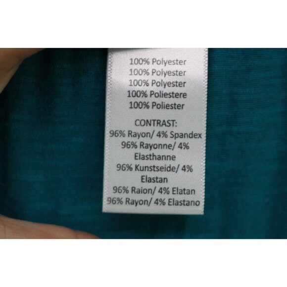 Dolan Left Coast Collection Long Sleeve Silky Blue Top-Medium-Elastic Waist - Picture 7 of 11